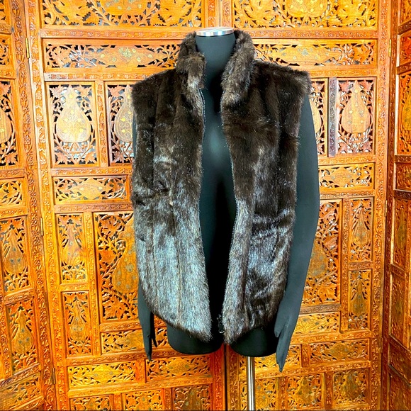 Giacca Gallery Company Reversible Fur Vest - Picture 9 of 12